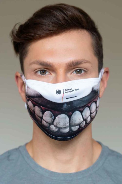 Mund-Nasen-Schutz "Ohne Zähne ist alles Mist! (Foto: Barbara Frommann)