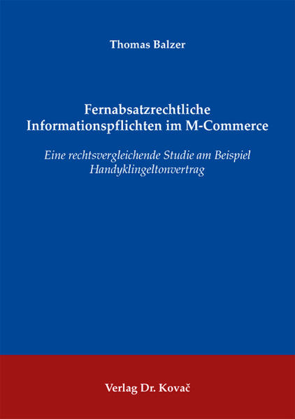 Fernabsatzrechtliche Informationspflichten im M-Commerce | Gay Books & News