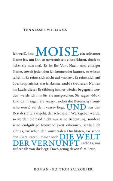 Moise und die Welt der Vernunft | Gay Books & News