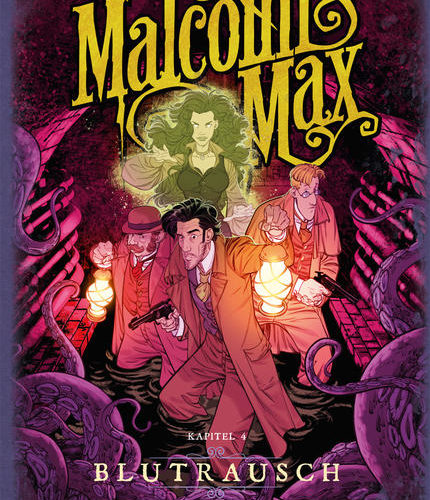 In seinem neuen Abenteuer ermittelt Malcolm Max in einer mysteriösen Mordserie, schlägt sich mit blutrünstigen Killerdämonen rum und lüftet dunkle Geheimnisse. Zudem sorgt seine aus dem Nichts aufgetauchte Gemahlin für Irritationen.  Unter Nicht-Comiclesern besitzt 'Malcolm Max' schon jetzt eine große Fangemeinde  denn der charismatische Dämonenjäger erblickte bereits 2008 in der gleichnamigen Hörspielserie das Licht der Welt. Nach drei Episoden (zunächst als Beilage der 'Gespenster-Geschichten', dann als Teil der Hörspielreihe 'Geister-Schocker') folgt nun der intermediale Flirt mit dem Comic: Angesiedelt im viktorianischen England an der Schwelle zum 20. Jahrhundert präsentiert das Künstlergespann Ingo Römling und Peter Mennigen den Auftakt der Steampunk-Mystery-Serie als symbiotischen Entwurf, der mindestens zwei Genretraditionen vereint: die Selbstironie der 'Buffy'-Erzählungen und den Manierismus der Schauerromane des 19. Jahrhunderts.